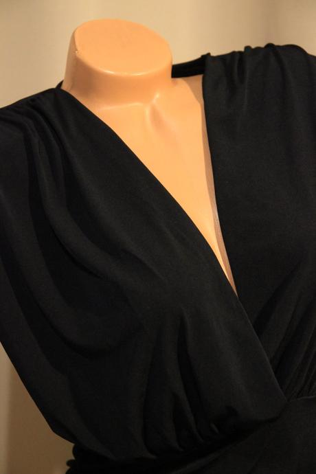 Čierny elegantný body top, m, m