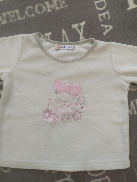 Zamatová mikina, sweet baby,74