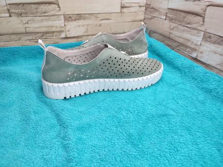 Rieker 38 - dámske kožené dierkované topánky, rieker,38