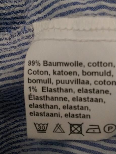 Dámska pásikavá modro biela blúza, peter hahn, m, m