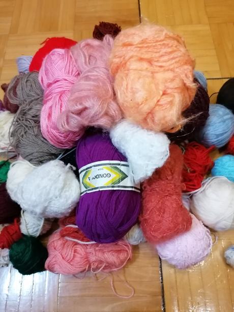 Zvyšky vlny na pletenie, 