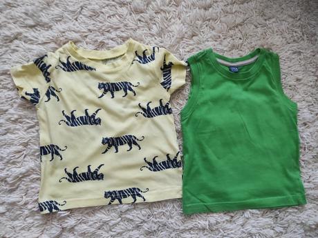Tričko s tigrami + grátis zalene tričko, h&m,92