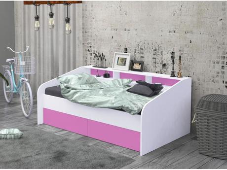 Detská posteľ s poličkami, šírka (cm): 90,dĺžka (cm): 200