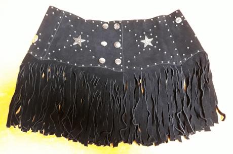 Opasok strapcovy vybijany semišovy, 