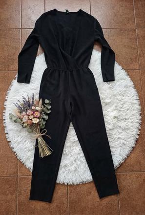 Elegantný čierny overal h&m, h&m,xs