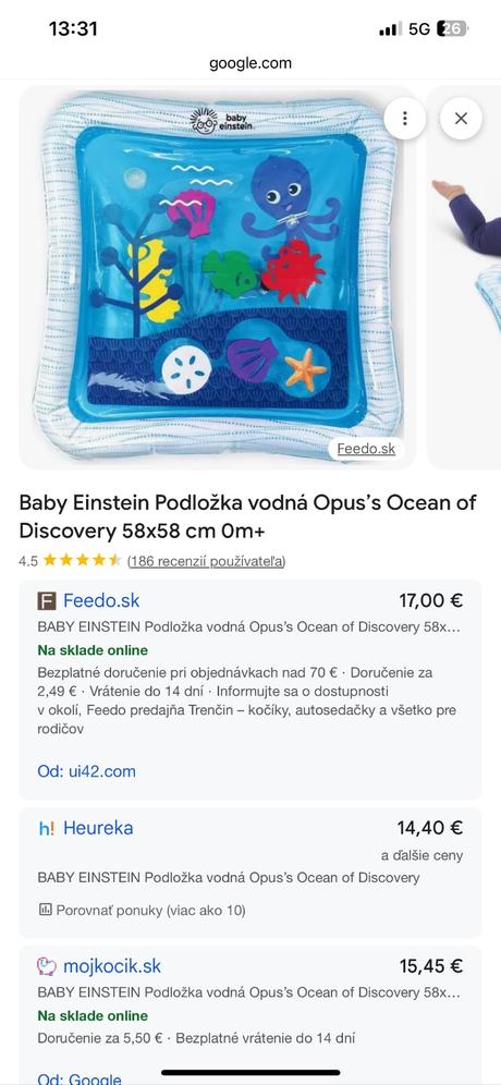 Interaktívna vodná podložka pre bábätko, 