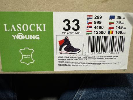 Zimne topanky kozene, lasocki,33