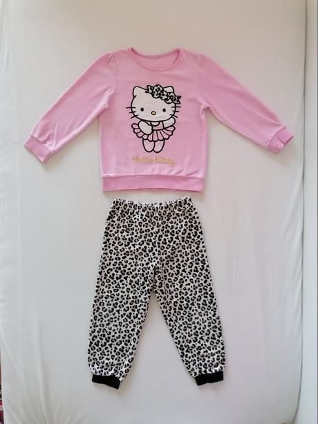 Velurove pyzamko 98/104 hello kitty, h&m,98