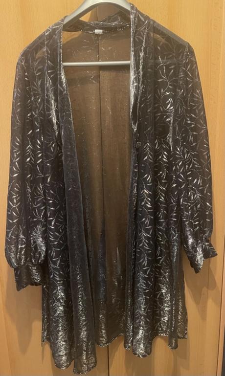 Dlhe leskle sako/kabátik na šaty, xl