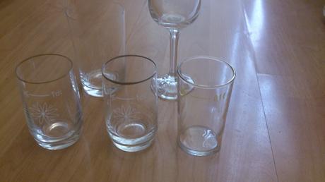 Odmerkové decové poháre starožitné, 