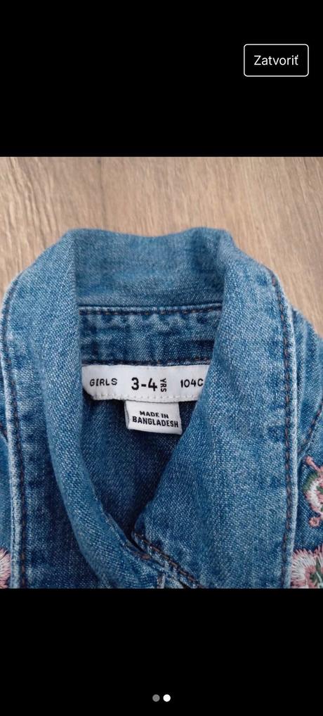 Riflove šaty 3-4 roky, 104