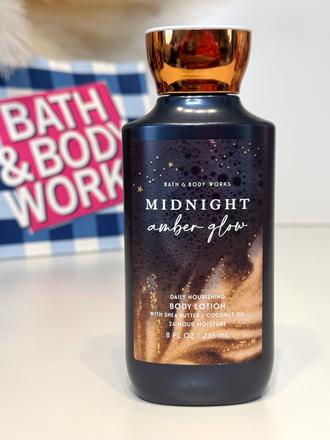 Bath & body works midnight amber glow telové mliek, 