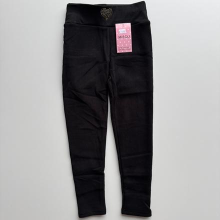 Dievčenské zateplené legíny so zlatým srdiečkom, 122 - 164