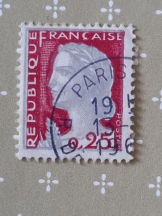 Poštová známka 1960 francúzska marianne, 