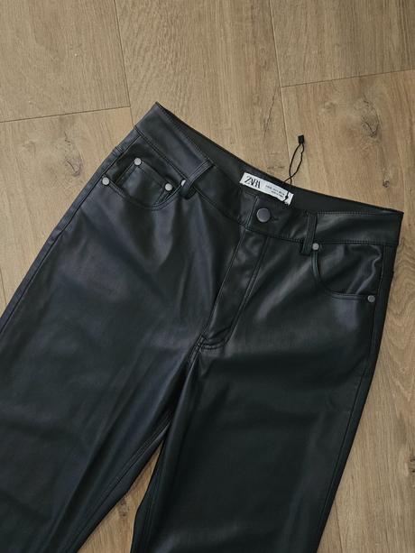 Nové koženkové nohavice zara, zara,36 / s