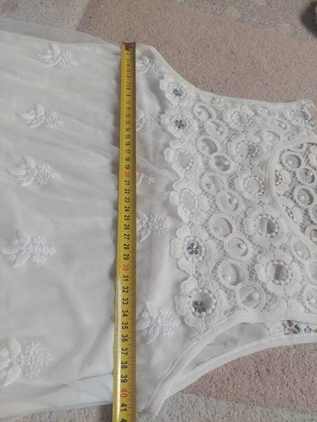 Biele šaty na prijimanie veľ.134/140, 134