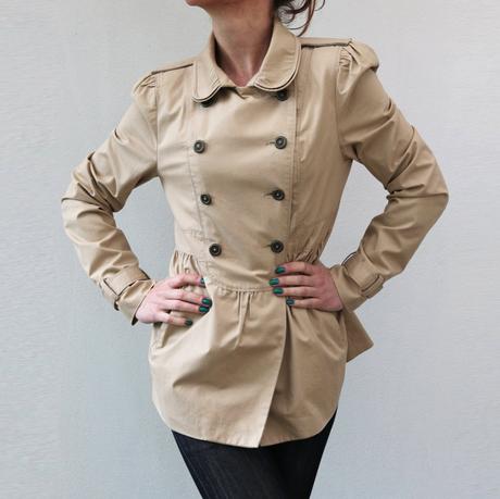 Béžový kabátik ann christine veľ.38, 38