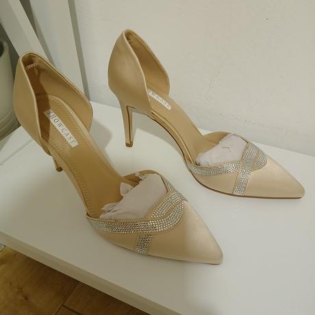 Slávnostné béžovo-zlaté lodičky, 39