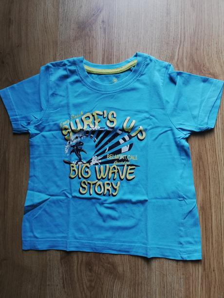 Modré tričko surf 98/104, lupilu,98
