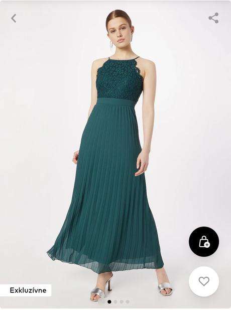 Smaragdové šaty about you, l