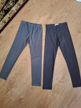 2 x legínky top stav, h&m,128