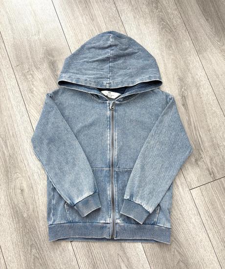 Riflová mikina/bunda veľ. 122/128, h&m,128