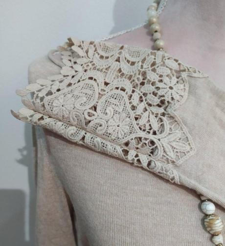 Tenký svetrík s krajkou, orsay,38