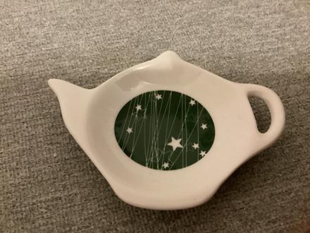 Odkladací tanierik na čajové vrecká,