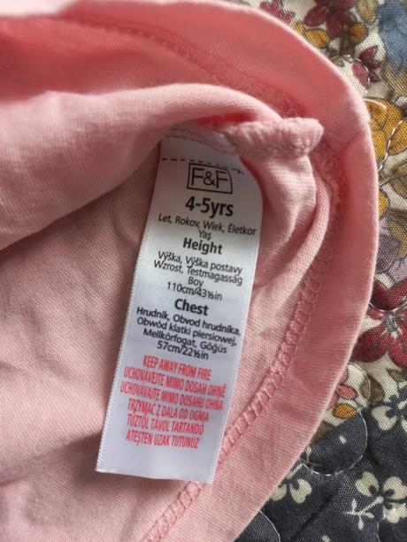 Ružové tričko s jemným vzorom, f&f,110