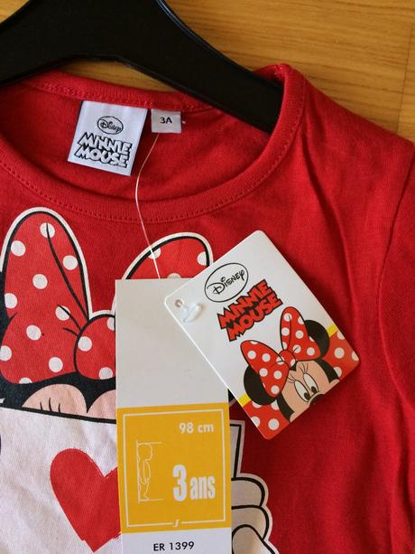 Dievčenské tričko minnie mouse - v.98 a 128., disney,98 / 128