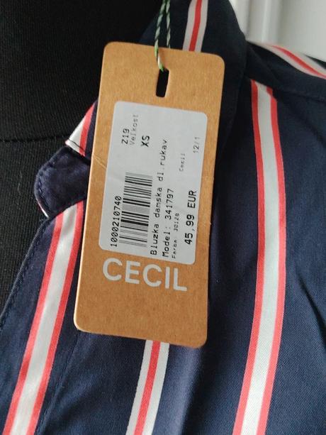 Košeľa dámska cecil nová, s / xs