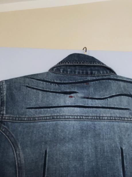 Trendový riflový kabát s/m, s