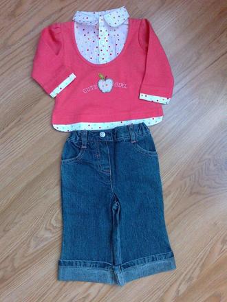 Suprava tricko+rifle-1x oblecene, baby club,68