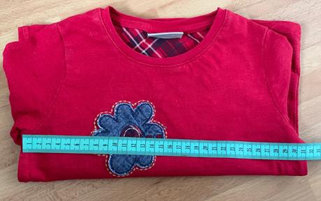 Next červené tričko s kvietkom, next,104