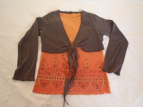 Pomarančový pulover s bolerkom, 116