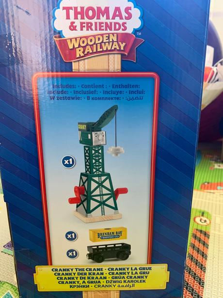 Drevený thomas cranky žeriav,