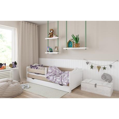 Posteľ 140x70 + šuflík + matrac rôzne typy a farb, šírka (cm): 70,dĺžka (cm): 140