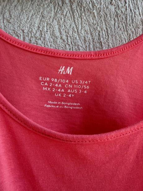 Dievčenské šaty h&m 98/104, h&m,98