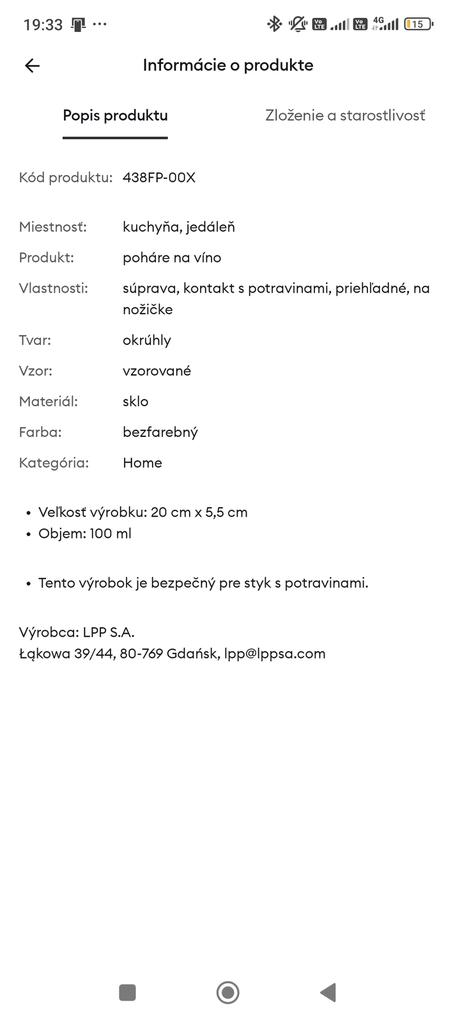 Poháre na víno 8ks, 