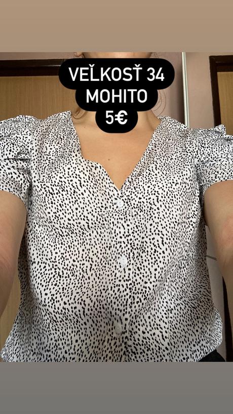 Čierno biela blúzka, mohito,34
