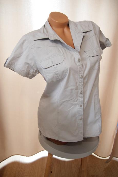 Bledo šedá bavlnená košeľa, xl, xl