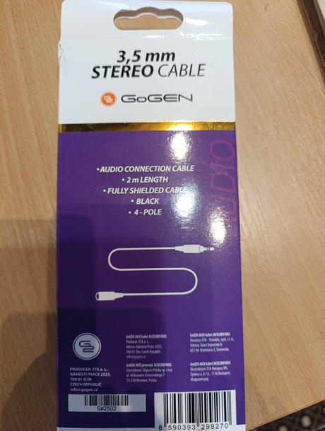 Kábel predlžovací gogen 3,5 mám 2m, 