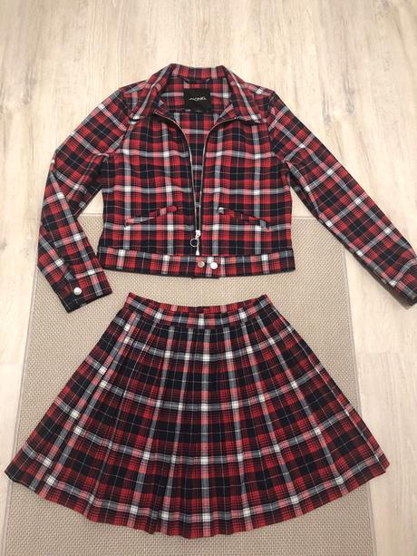 Nenosená sukňa tartan, s