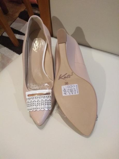 Lodičky kožené na kline, nové, 36