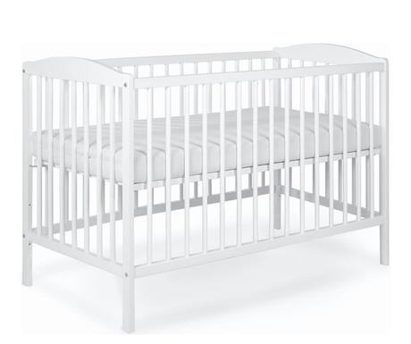 Detská postieľka s roštom a matracom, šírka (cm): 60,dĺžka (cm): 120