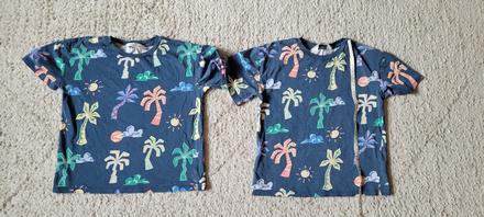 Tričko dvojicky palmy, h&m,122