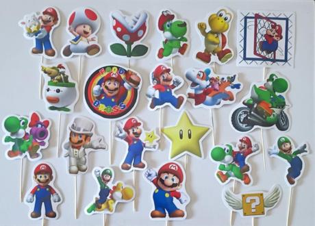 Tortový zápich super mário (15ks),