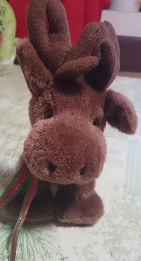 Plyšový vianočný sobík, 23 cm, 