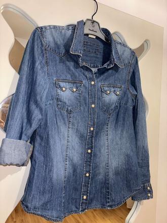 Riflová košeľa h&m m/l, h&m,m