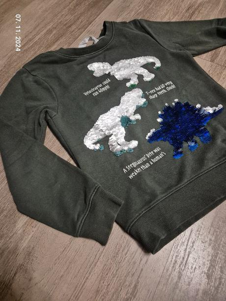 Dino mikina premieňajuca, h&m,122